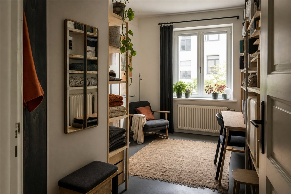Ruhige Berliner Stadtszene mit lokalen Orientierungspunkten